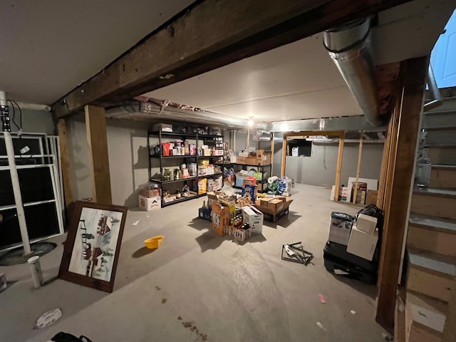 view of basement