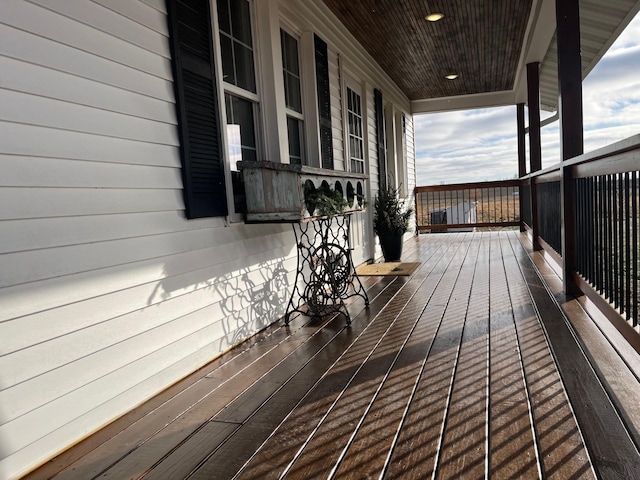 wooden deck with a porch