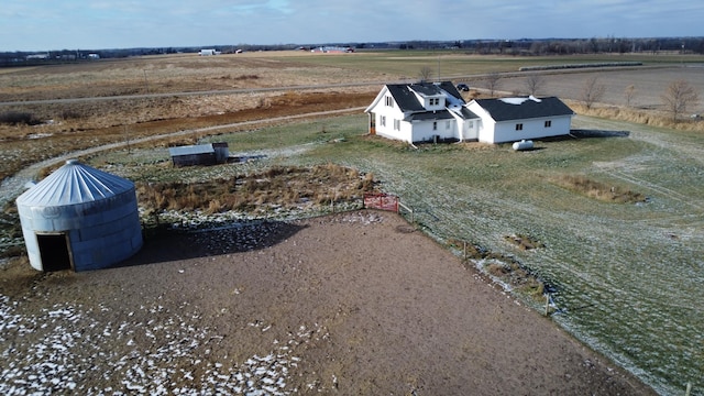 aerial view featuring a rural view