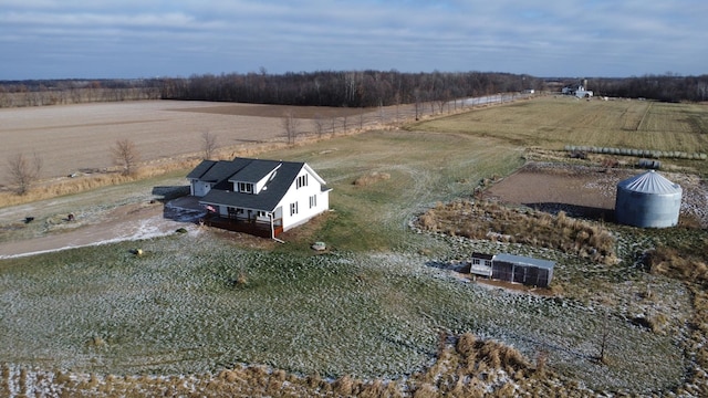 drone / aerial view featuring a rural view