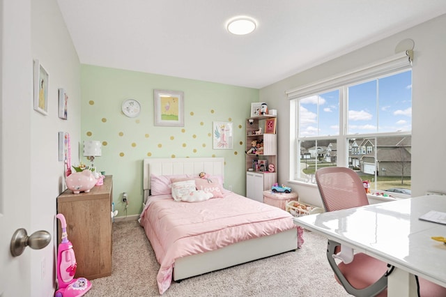 bedroom featuring carpet flooring