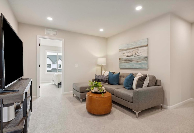 view of carpeted living room