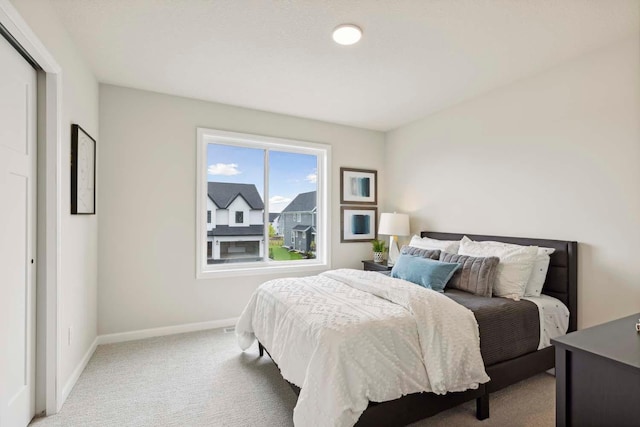 bedroom with carpet