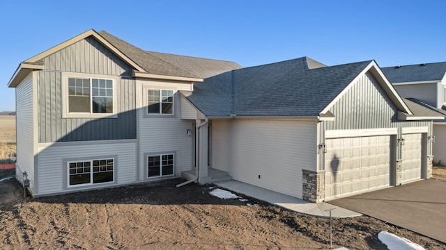 view of front of home featuring a garage