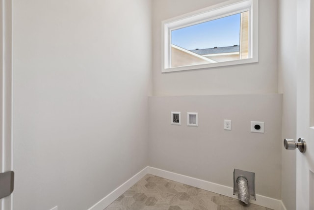 laundry room featuring hookup for a washing machine and hookup for an electric dryer