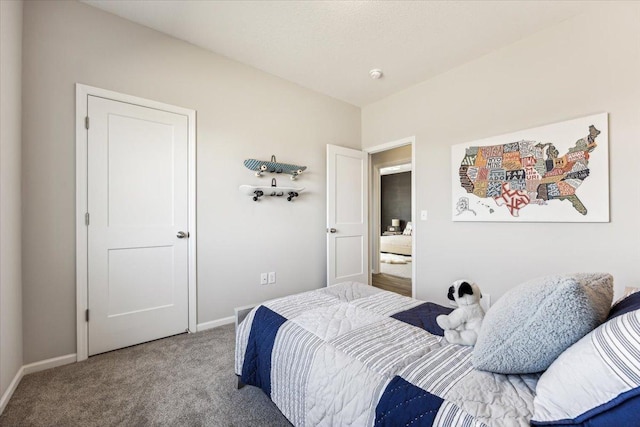 view of carpeted bedroom