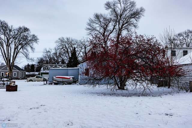 view of snowy yard