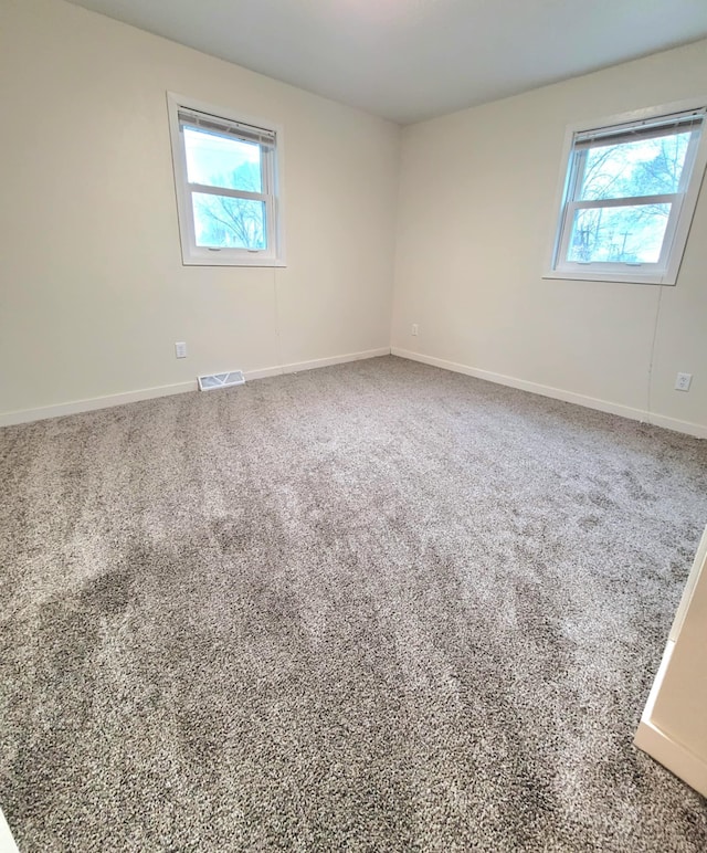 empty room featuring plenty of natural light and carpet floors