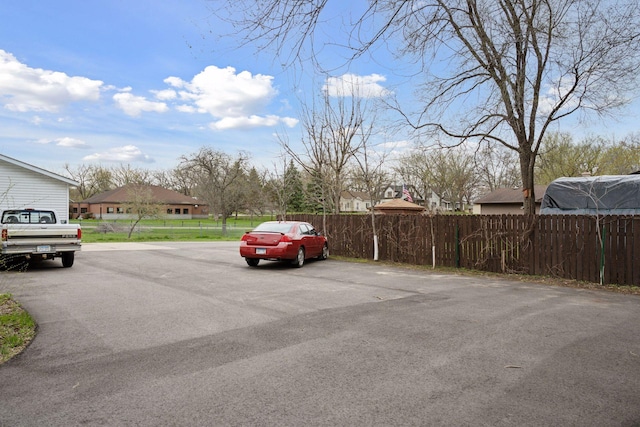 view of parking / parking lot