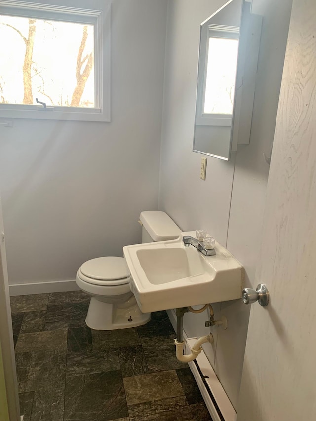 bathroom with sink and toilet