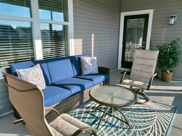 view of patio / terrace featuring an outdoor living space