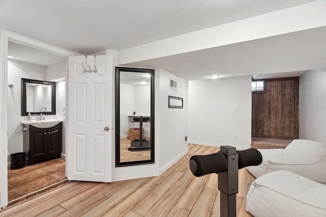 interior space featuring light hardwood / wood-style floors