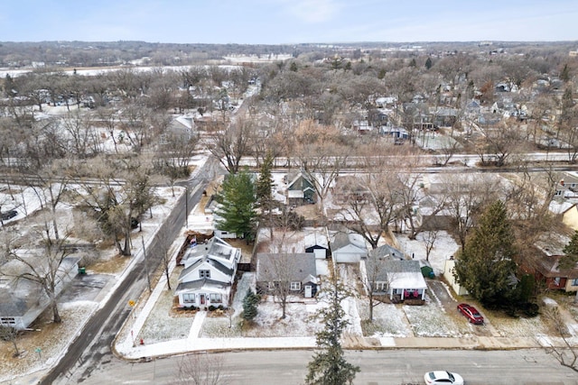 view of snowy aerial view