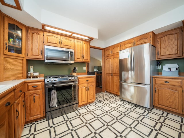 kitchen with stainless steel appliances