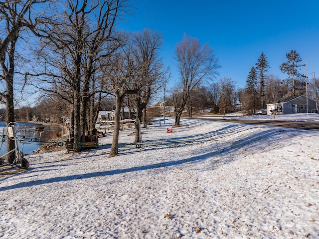 view of snowy yard