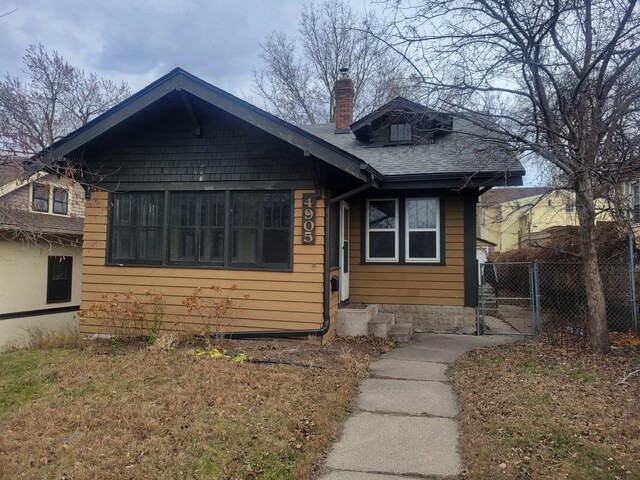 view of bungalow-style house