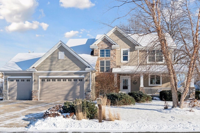 view of front of house featuring a garage