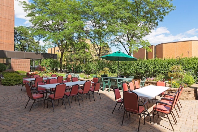 view of patio / terrace featuring outdoor dining space