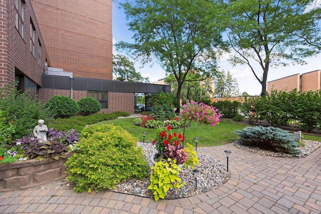 view of yard with a patio and fence