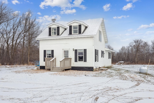 view of cape cod home