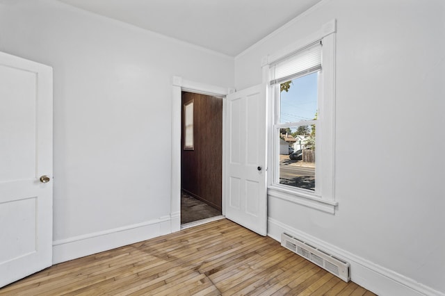 empty room featuring light wood-type flooring