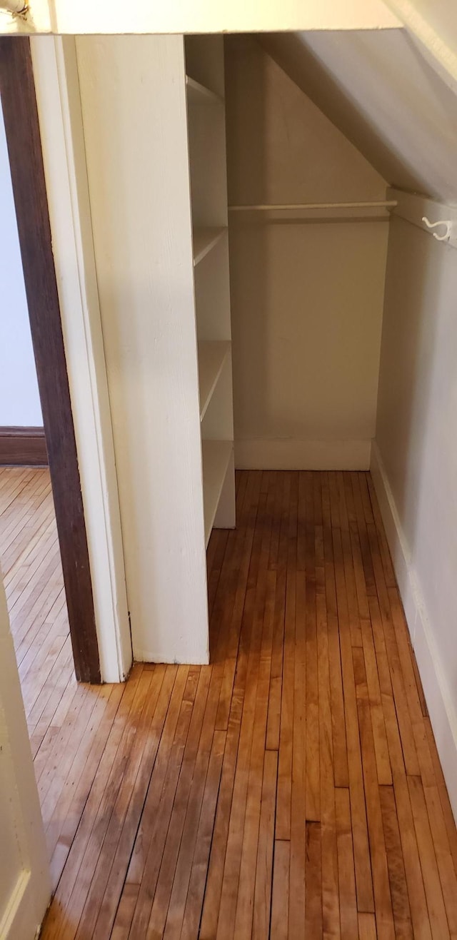 interior space with hardwood / wood-style floors