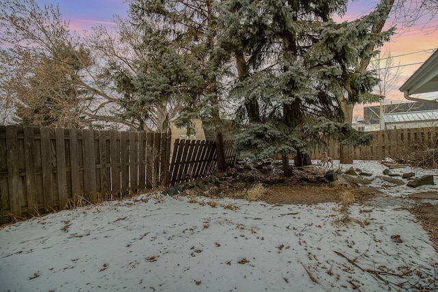 view of snowy yard