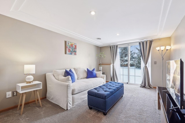 view of carpeted living room