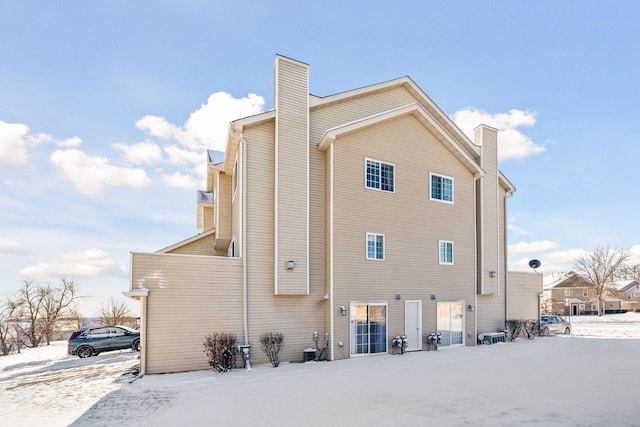 view of snowy exterior