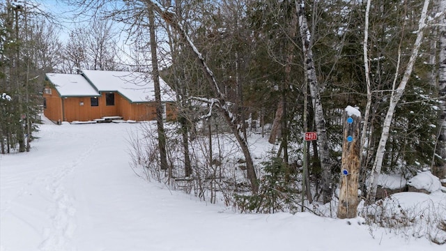 view of snowy yard