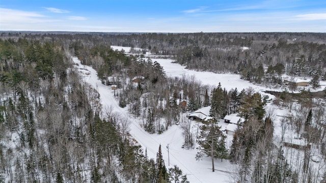 view of snowy aerial view