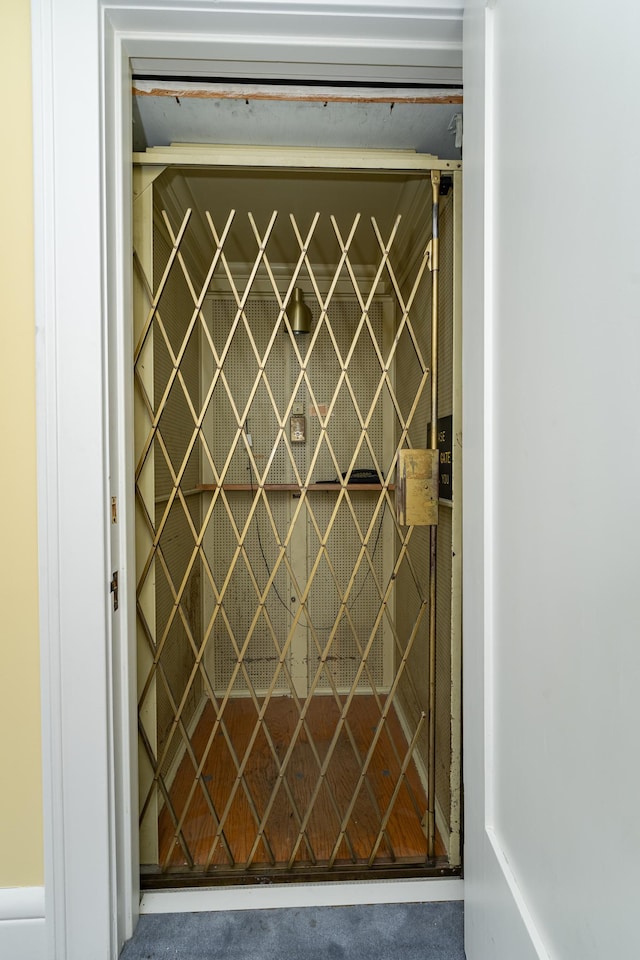 interior details featuring elevator