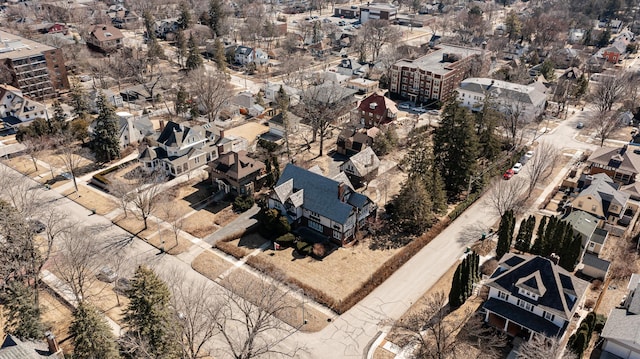 bird's eye view featuring a residential view