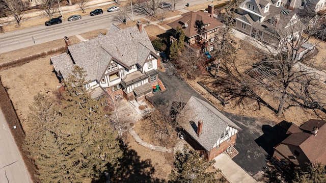 aerial view featuring a residential view