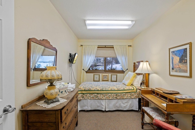 bedroom featuring carpet flooring and multiple windows