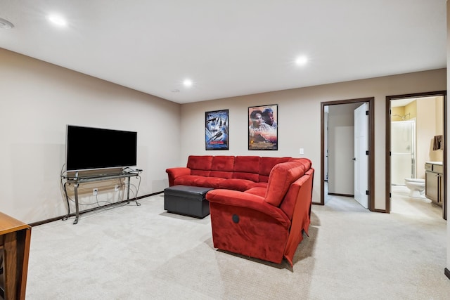 view of carpeted living room