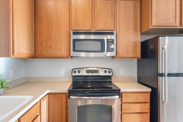 kitchen with stainless steel appliances and sink