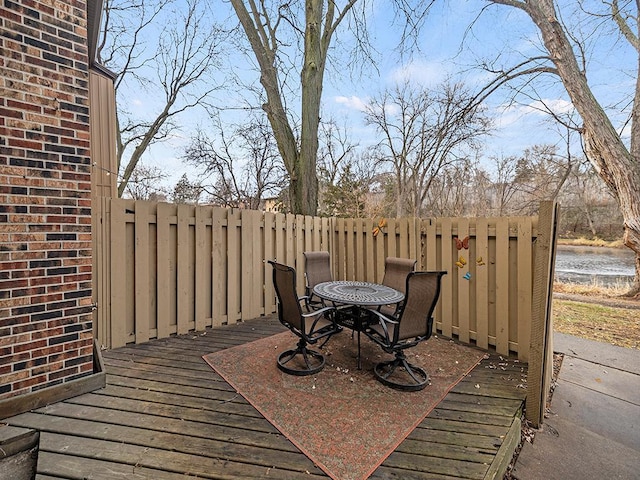 view of wooden terrace