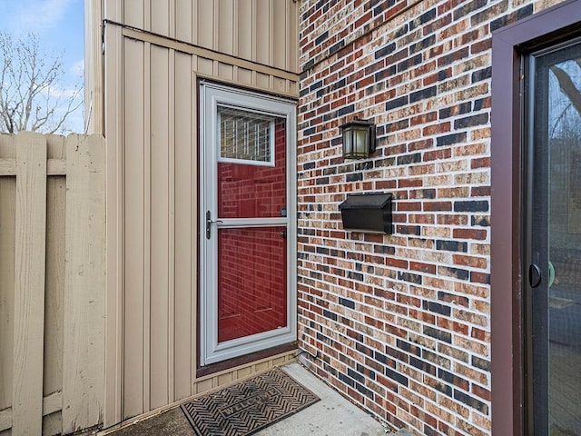 view of doorway to property