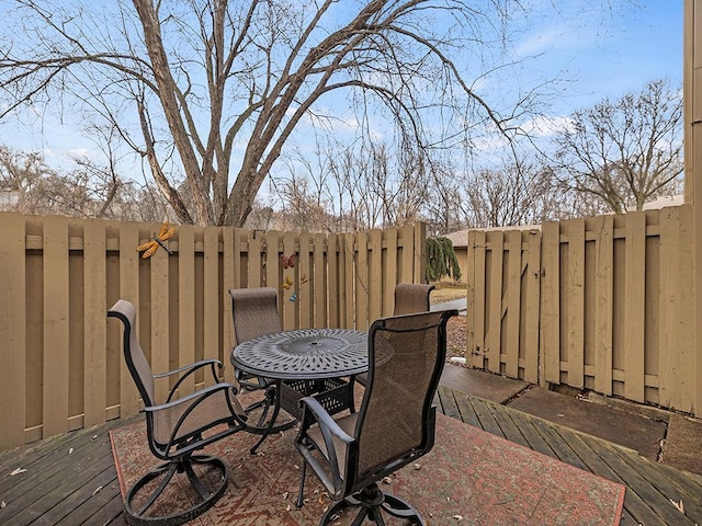 view of wooden terrace