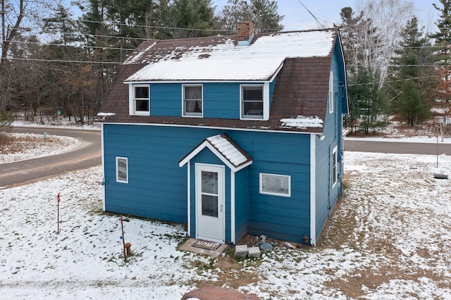 view of snow covered structure