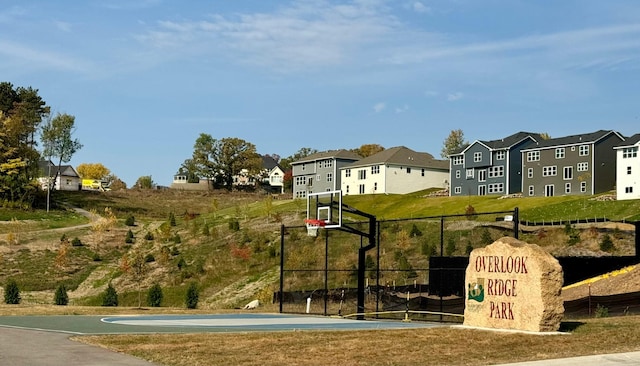 view of basketball court