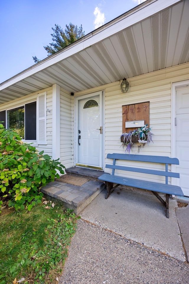 view of doorway to property