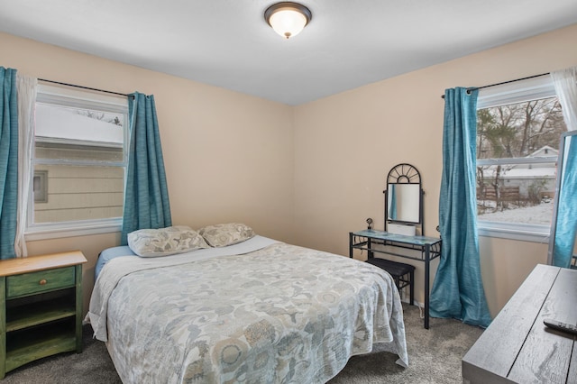 view of carpeted bedroom