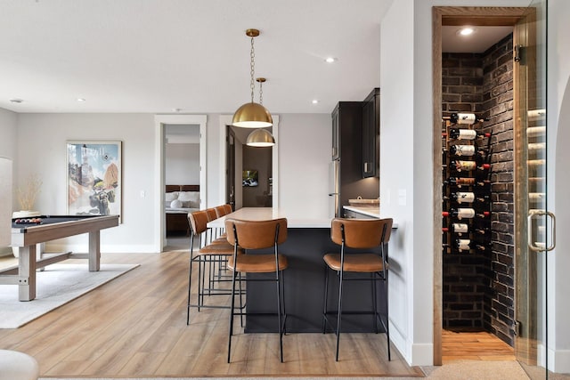 interior space featuring light hardwood / wood-style flooring