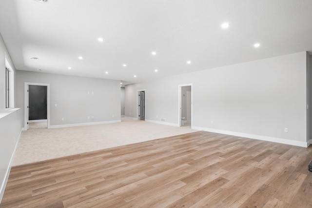 interior space with light wood-type flooring