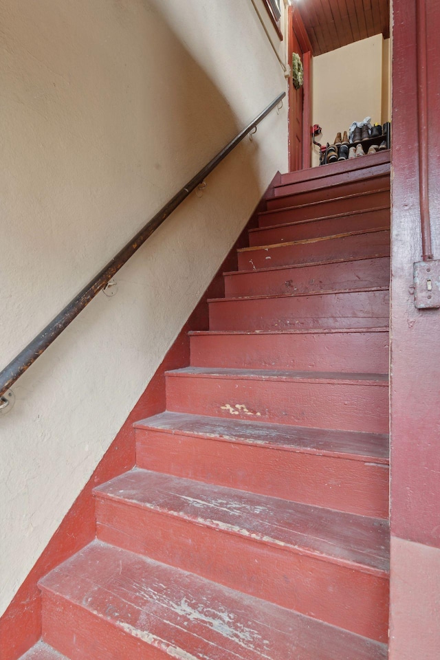 view of stairway