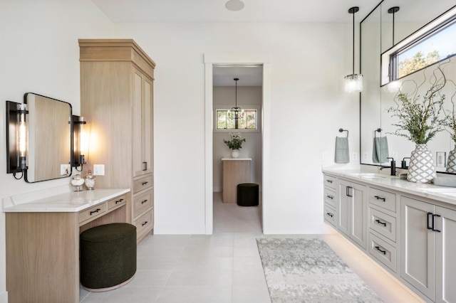 bathroom with vanity