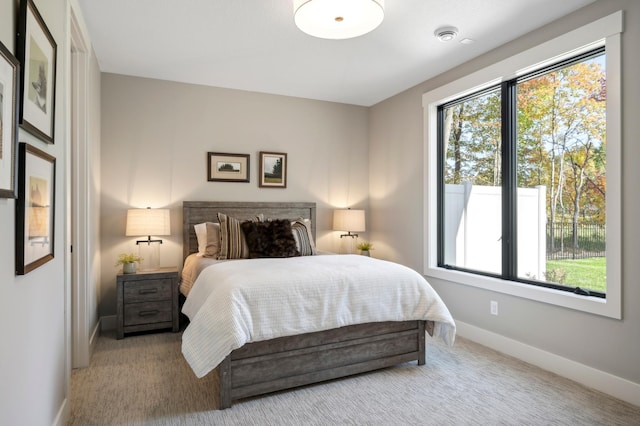 view of carpeted bedroom