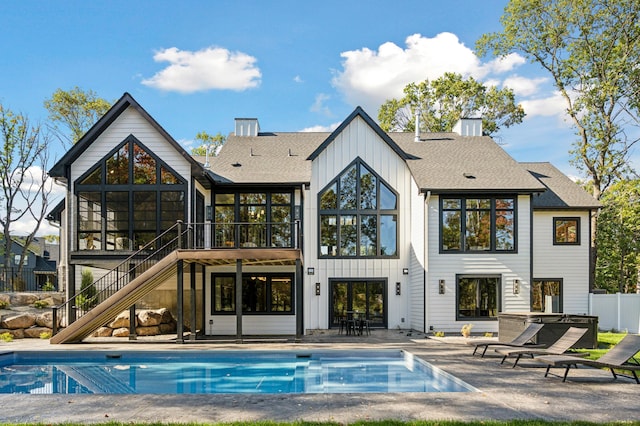 back of house with a patio area